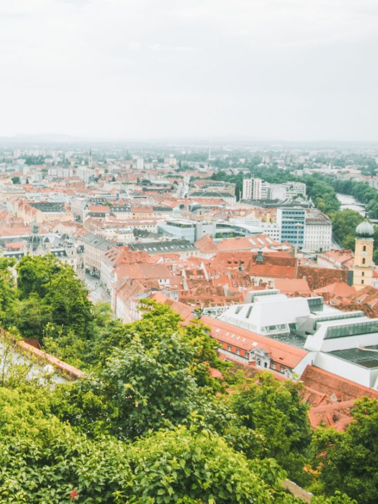 A view of the city of Ljubljana, Slovenia.