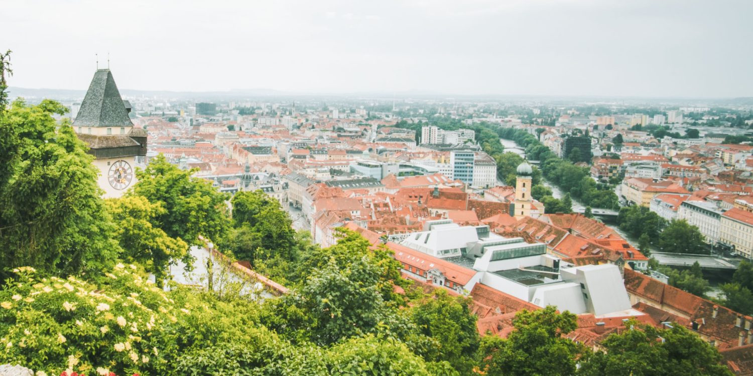 A view of the city of Ljubljana, Slovenia.