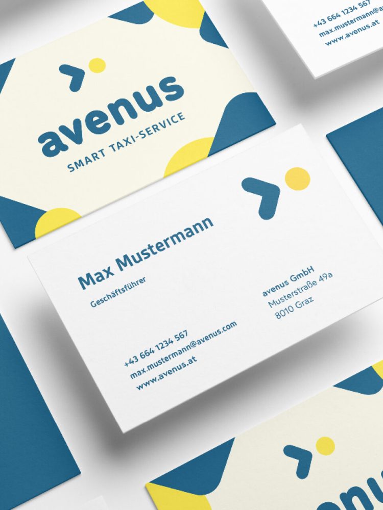 Aventus business card mockup.